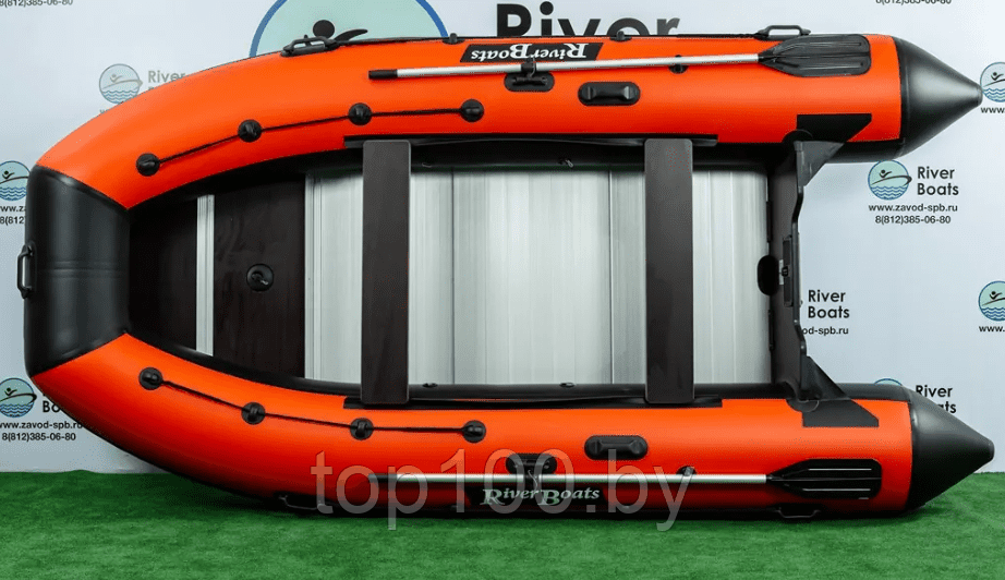 Надувная лодка ПВХ RiverBoats RB 430 (алюминиевый пол) - фото 9 - id-p210772598
