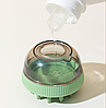 Силиконовая массажная щетка c резервуаром для шампуня Space capsule refillable bath brush (2 насадки) для живо, фото 2