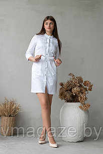 Медицинский халат, женский Кокетка (цвет белый)