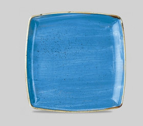Тарелка мелкая квадратная 26,8см, без борта, Stonecast, цвет Cornflower Blue SCFSDS101