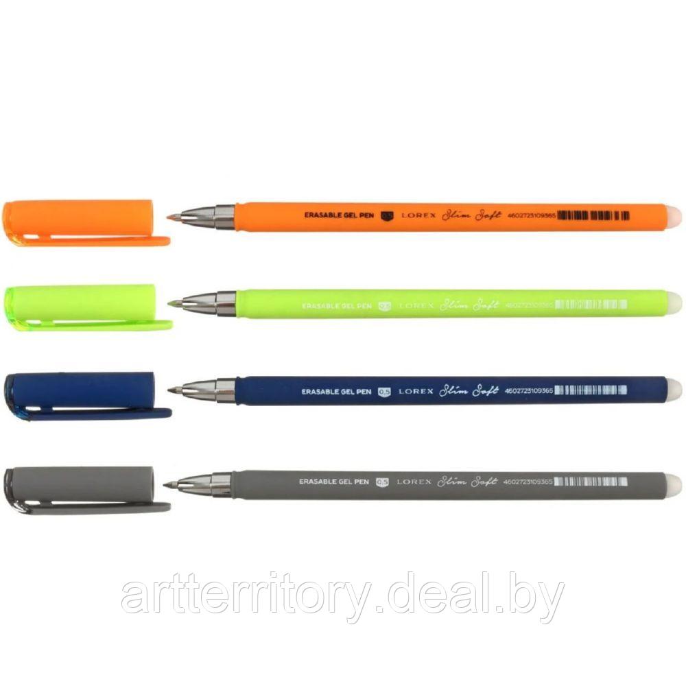 Ручка гелевая Lorex LX-BASE.DRAFT Slim Soft, 0,5мм, синий - фото 3 - id-p210757671