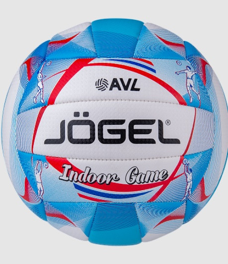 Мяч волейбольный Jogel Indoor Game, голубой/красный - фото 1 - id-p210776079