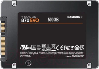 SSD диск Samsung 870 Evo 500GB (MZ-77E500BW) - фото 2 - id-p210787567