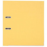 Папка-регистратор Deli, с металлическим уголком, А4, 75мм, ПВХ, 1,75мм, разборная, жёлтый лён, фото 2