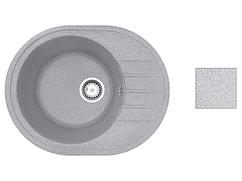 Мойка кухонная из искусственного камня RIO серый, 570х450 мм, AV Engineering
