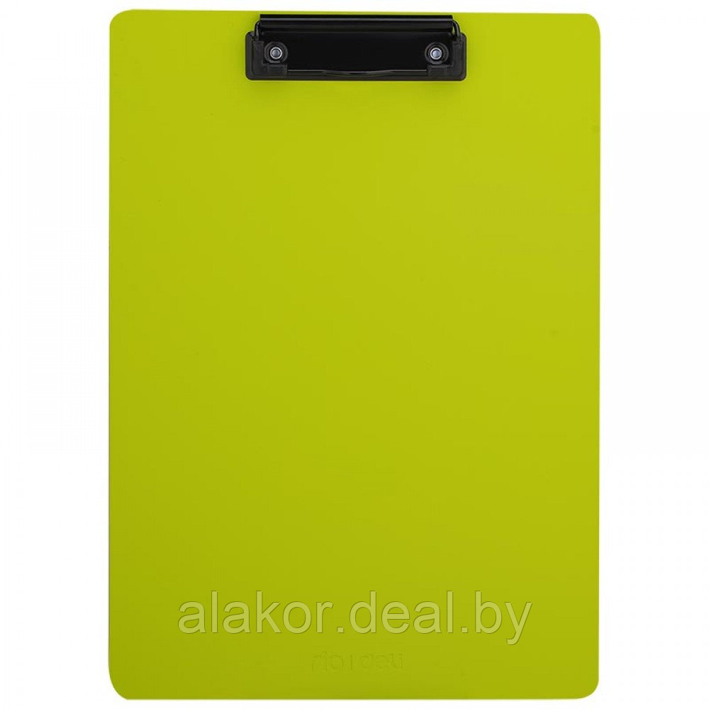 Папка-планшет с зажимом, без крышки Deli, A4, полипропилен, салатовый - фото 1 - id-p210842707