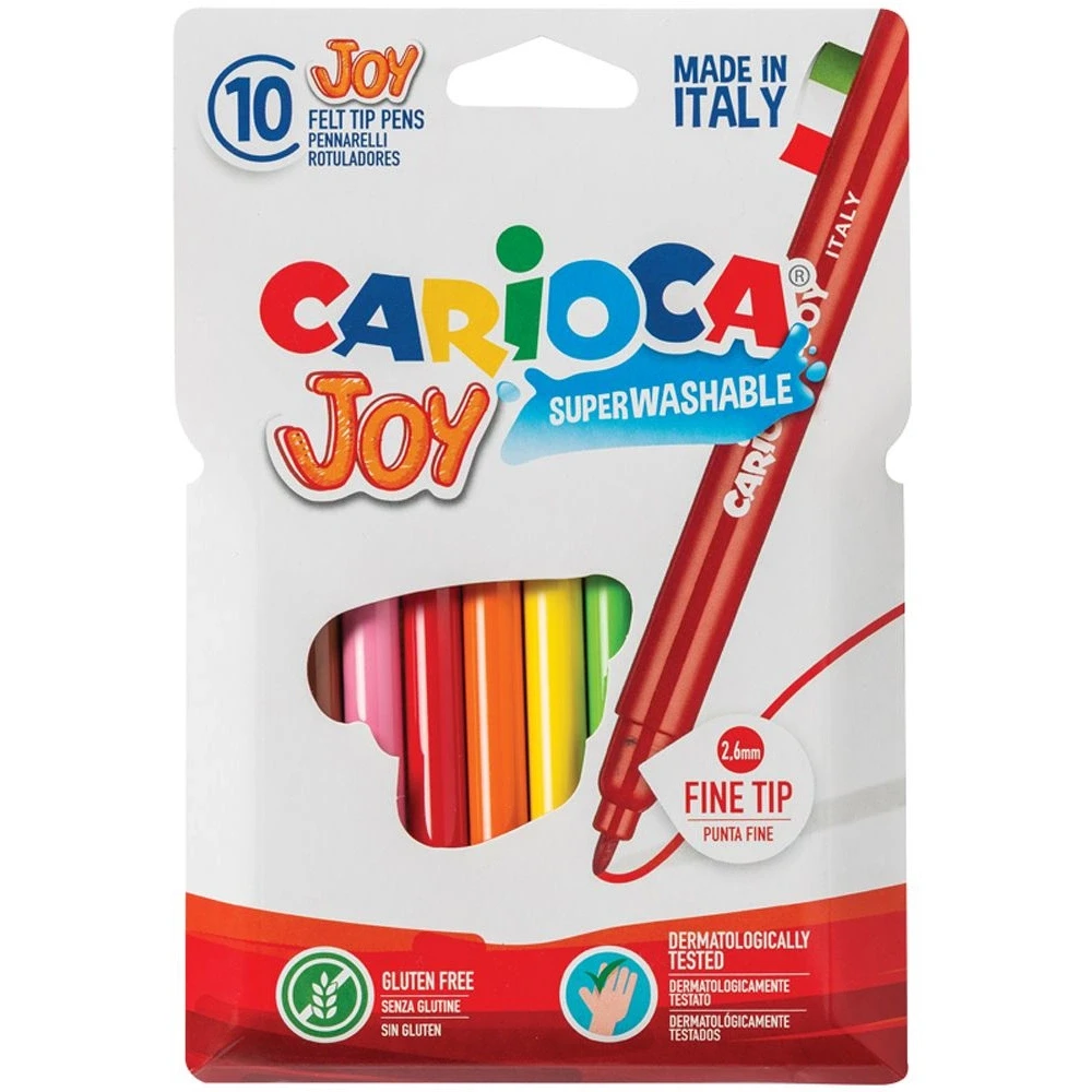 Фломастеры "Carioca Joy" 10 цветов (Цена с НДС) - фото 1 - id-p99350862