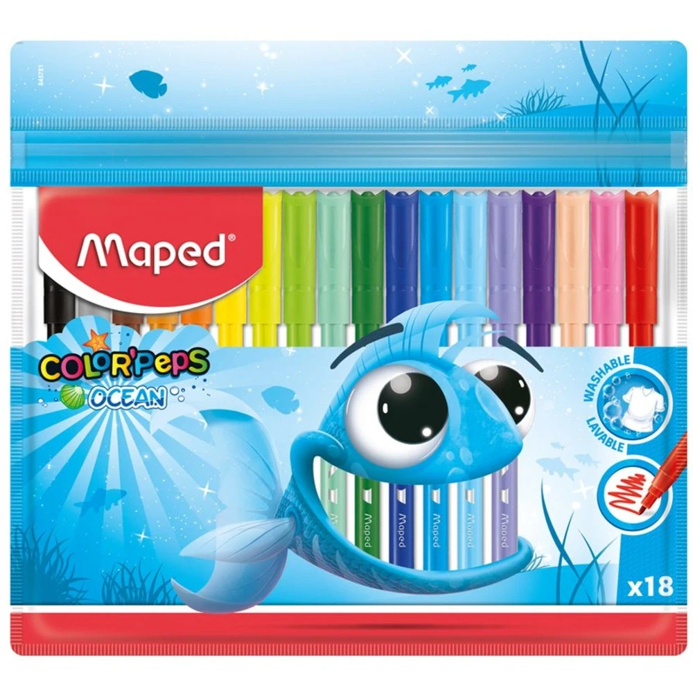 Фломастеры "Color Peps Ocean" 18 цветов (Цена с НДС) - фото 1 - id-p210861956