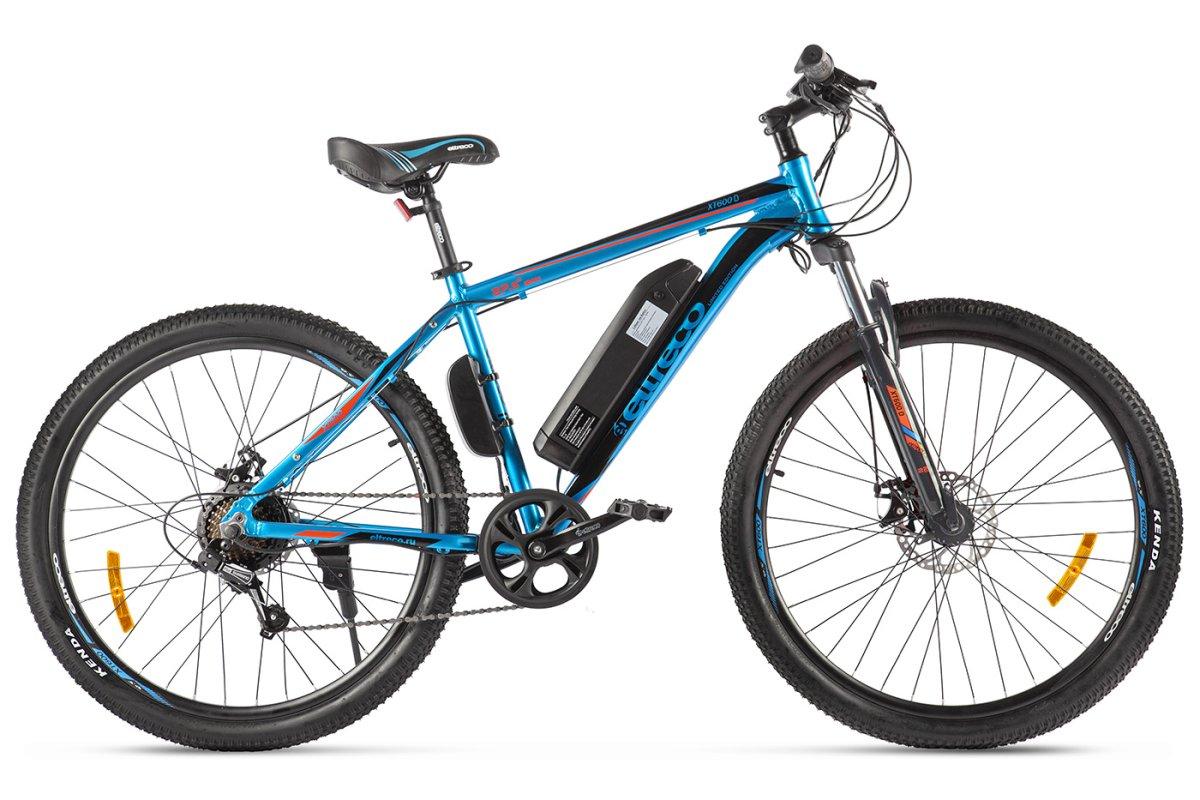 Велогибрид Eltreco XT 600 D Сине-Оранжевый - фото 1 - id-p210866011