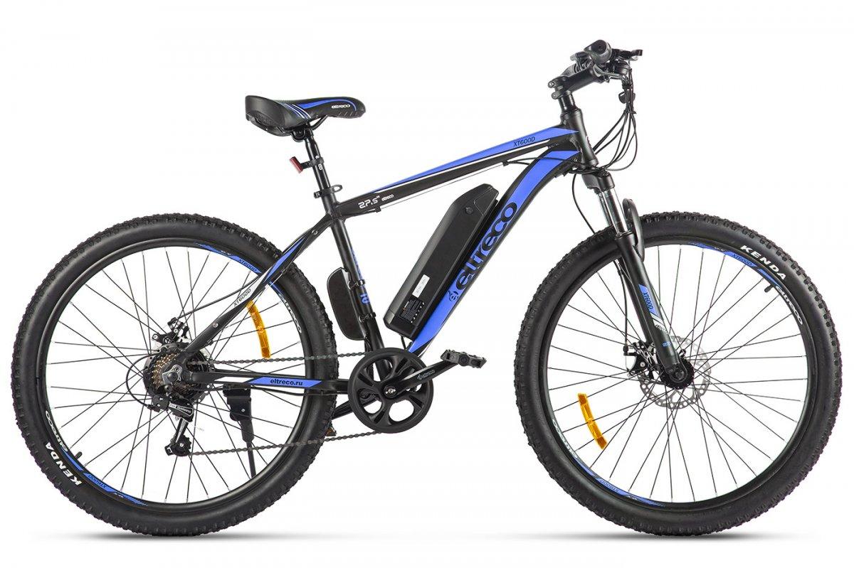 Велогибрид Eltreco XT 600 D Черно-Синий - фото 1 - id-p210866013