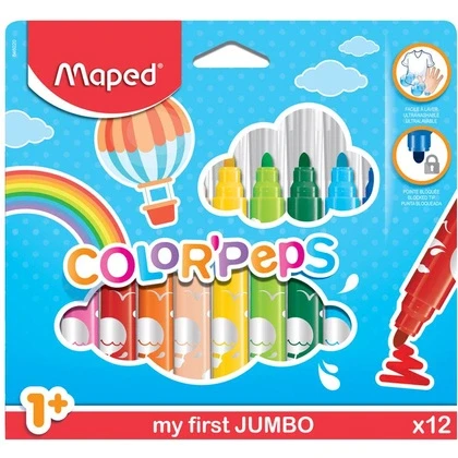 Фломастеры "Color Peps Jumbo" 12 цветов (Цена с НДС) - фото 1 - id-p210867929