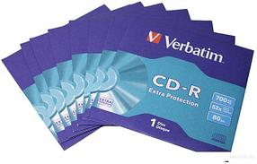 CD-R диск Verbatim 700Mb Verbatim DL Extra Protection 52x в конверте