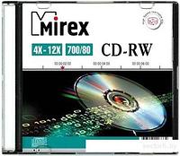 CD-RW диск Mirex 700Mb 4-12х UL121002A8S (SlimCase, 1 шт.)