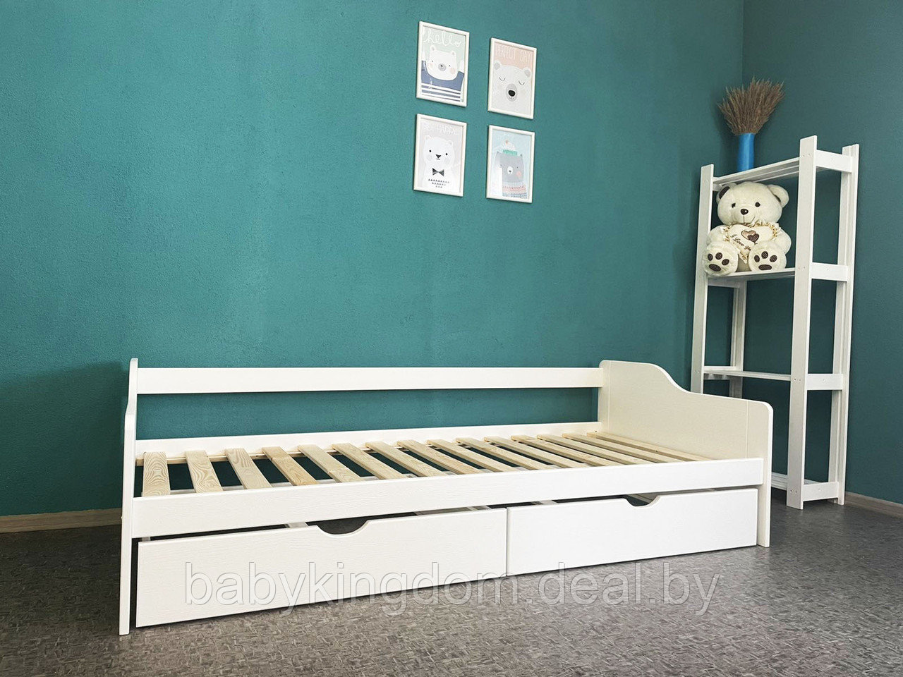 Односпальная кровать "Бонни"с ящиками (массив сосны)90х200 - фото 5 - id-p210869155
