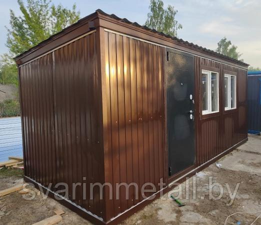 Бытовки из металла, с утеплением, коричневый