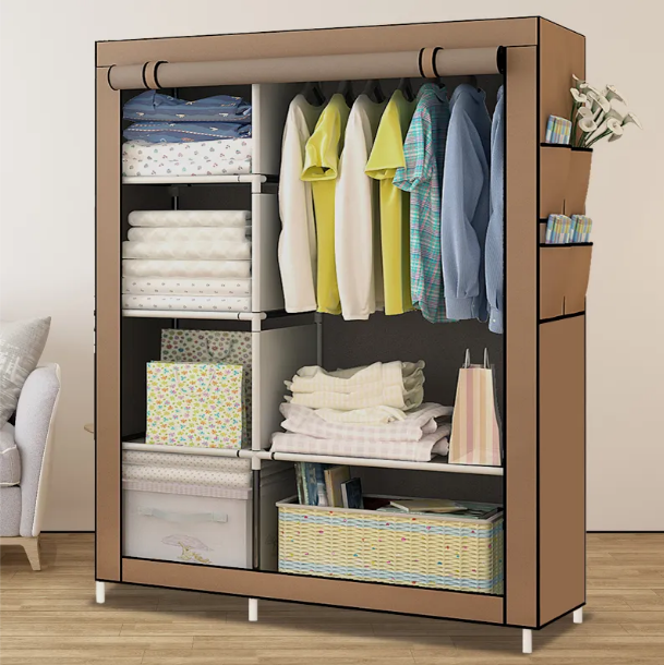 Складной шкаф Storage Wardrobe mod.88102 105 х 45 х 165 см. (Коричневый) - фото 1 - id-p210901764