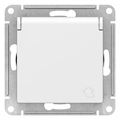 РОЗЕТКА с заземлением с крышкой, цвет Лотос (SCHNEIDER ELECTRIC ATLAS DESIGN)