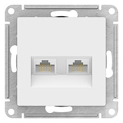 РОЗЕТКА двойная компьютерная цвет Лотос (SCHNEIDER ELECTRIC ATLAS DESIGN)