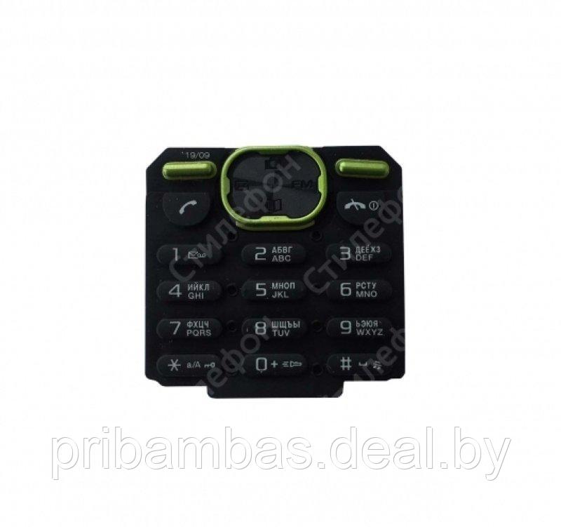 Клавиатура (кнопки) для Sony Ericsson K330 черно-зеленая, совместимая - фото 1 - id-p523356