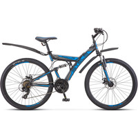 Велосипед Stels Focus MD 26 21-sp V010 2022 (черный/синий)