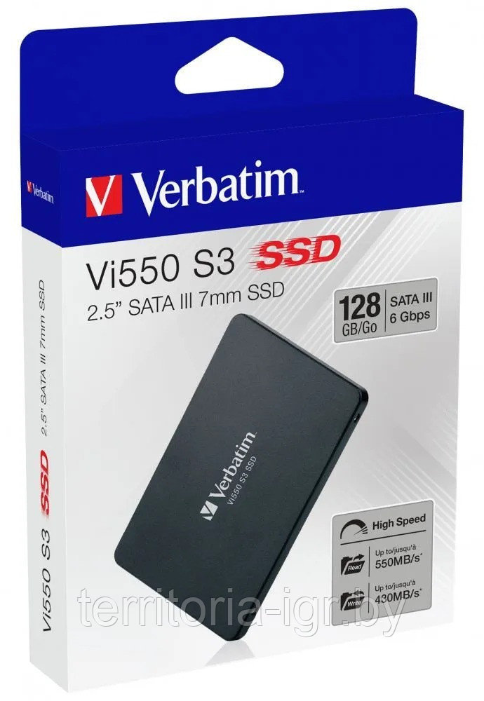 SSD-накопитель Vi550 S3 SATA III SSD 128GB Verbatim - фото 1 - id-p210907069