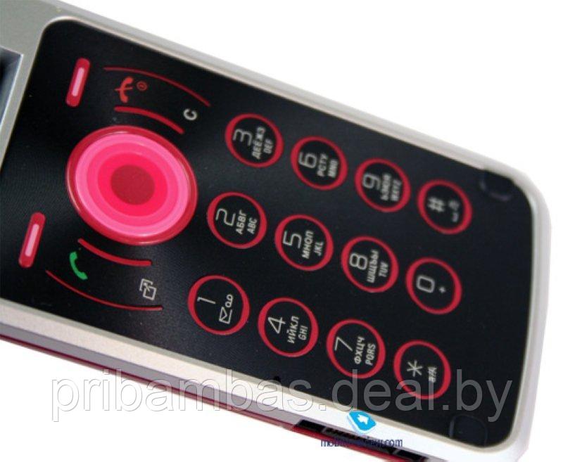 Клавиатура (кнопки) для Sony Ericsson T707 черно-розовая