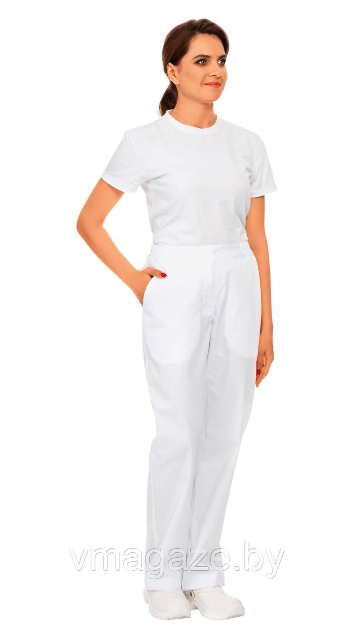 Медицинские брюки, женские Кларк ( цвет белый) - фото 1 - id-p210908837