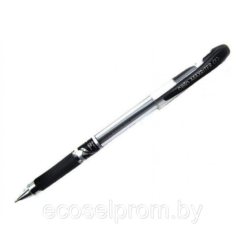Шариковая ручка на масляной основе, ЧЕРНАЯ "Maxriter", игольчатый наконечник, резиновый держатель - фото 3 - id-p210908984
