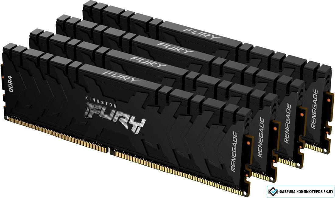 Оперативная память Kingston FURY Renegade 4x8GB DDR4 PC4-25600 KF432C16RBK4/32 - фото 1 - id-p210909966