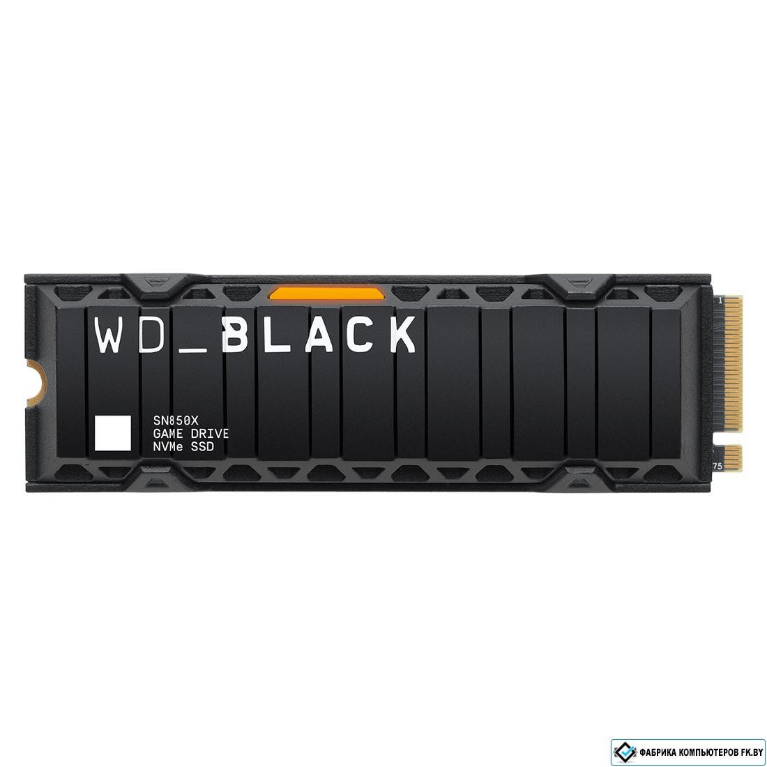 SSD WD Black SN850X NVMe Heatsink 2TB WDS200T2XHE - фото 1 - id-p210910044
