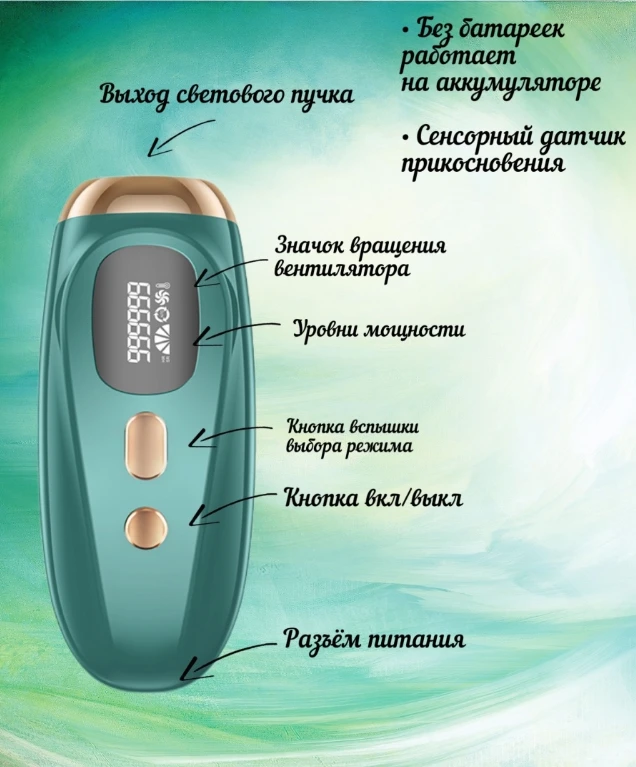 Фотоэпилятор для удаления волос IPL Hair Removal Device (белый) - фото 9 - id-p210922952