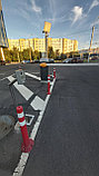 Столбик парковочный гибкий красный 750мм ССУ-750 РФ 3 полосы, фото 10