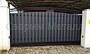 Откатные ворота, из профнастила, коричневый/шоколад, фото 7