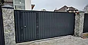 Откатные ворота, из профнастила, красный/вишня, фото 6