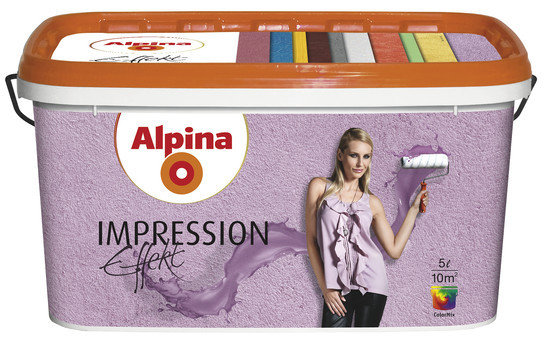 Структурная дисперсионная краска Alpina Impression Effekt 5л, фото 2