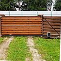 Откатные ворота, ранчо, под дерево/коричневый, фото 8