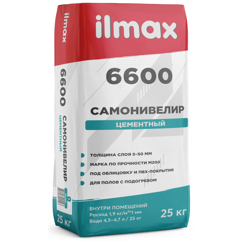 Ilmax 6600 Самонивелирующаяся стяжка цементная 25 кг - фото 1 - id-p210931162