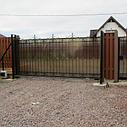 Откатные ворота, сварные комбо, с поликарбонатом, бронза, фото 8