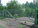 Распашные ворота, из сетки рабицы, серый, фото 4
