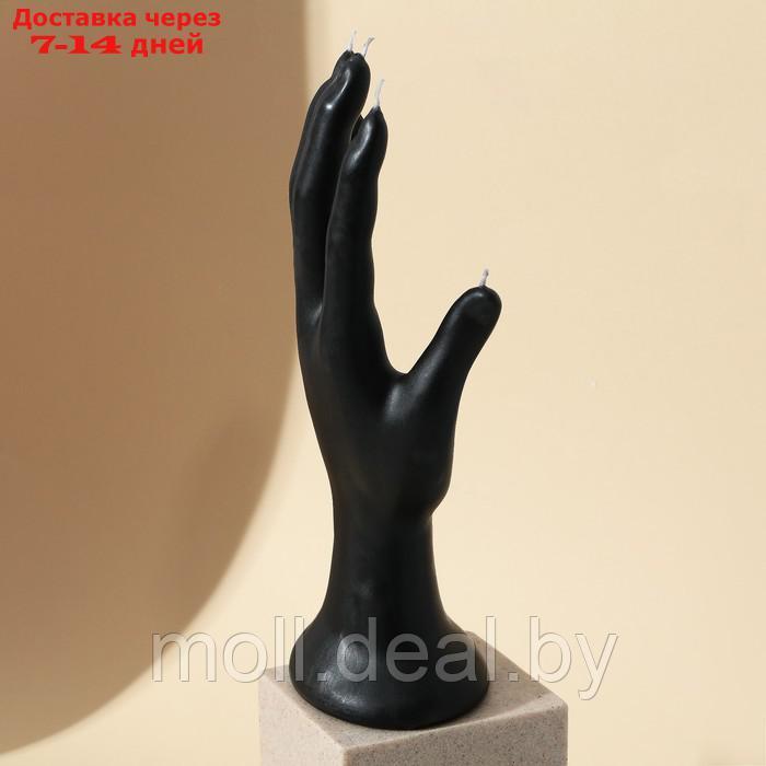 Свеча интерьерная "Женская рука",черная,225*90 мм - фото 2 - id-p210918529