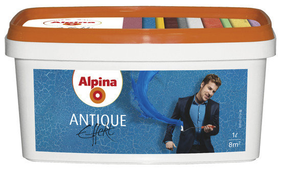 Лак с эффектом растрескивания Alpina Antique Effekt 1л., фото 2