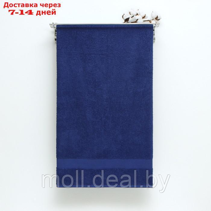 Полотенце махровое с бордюром 70х140 см, DARK BLUE, хлопок 100%, 440г/м2 - фото 1 - id-p210921614