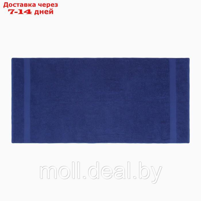 Полотенце махровое с бордюром 70х140 см, DARK BLUE, хлопок 100%, 440г/м2 - фото 2 - id-p210921614
