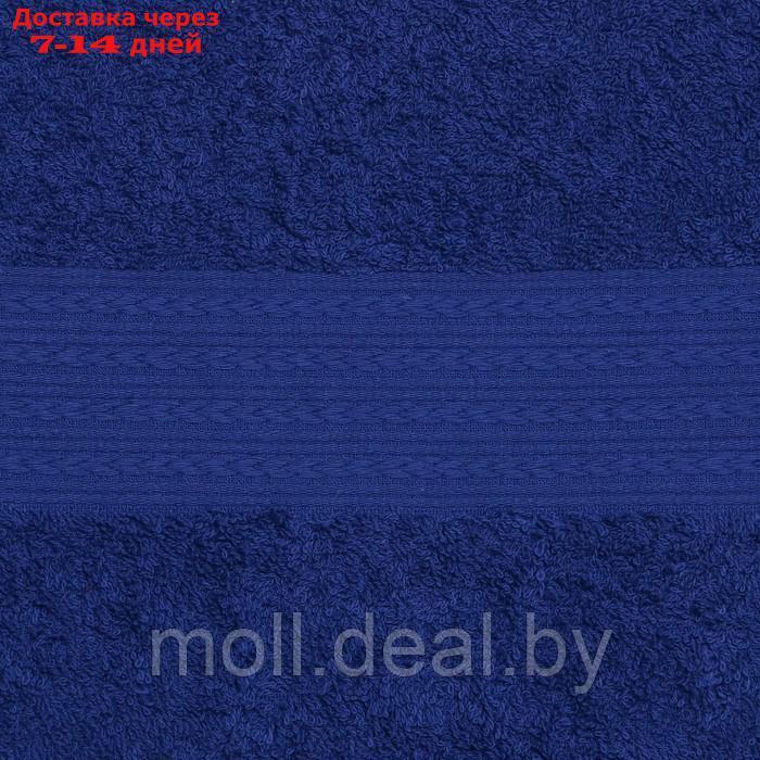 Полотенце махровое с бордюром 70х140 см, DARK BLUE, хлопок 100%, 440г/м2 - фото 3 - id-p210921614