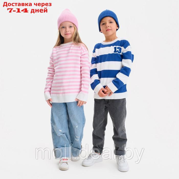 Джемпер детский KAFTAN, белый/розовый, р.34 (122-128 см) - фото 7 - id-p210918746