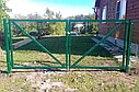 Распашные ворота, из 3D ограждения, синий, фото 6