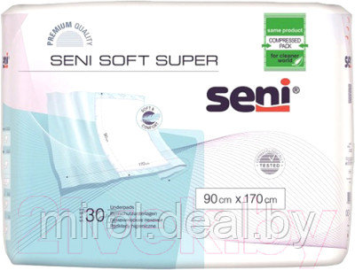 Набор пеленок одноразовых впитывающих Seni Soft Super 170x90 - фото 1 - id-p210933112