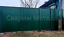Распашные ворота, из профлиста (профнастил), черный, фото 6