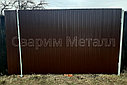 Распашные ворота, из профлиста (профнастил), красный/вишня, фото 6