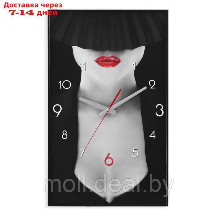 Часы-картина настенные, серия: Интерьер, "Девушка", плавный ход, 57 х 35 см, 1 АА - фото 1 - id-p210921253